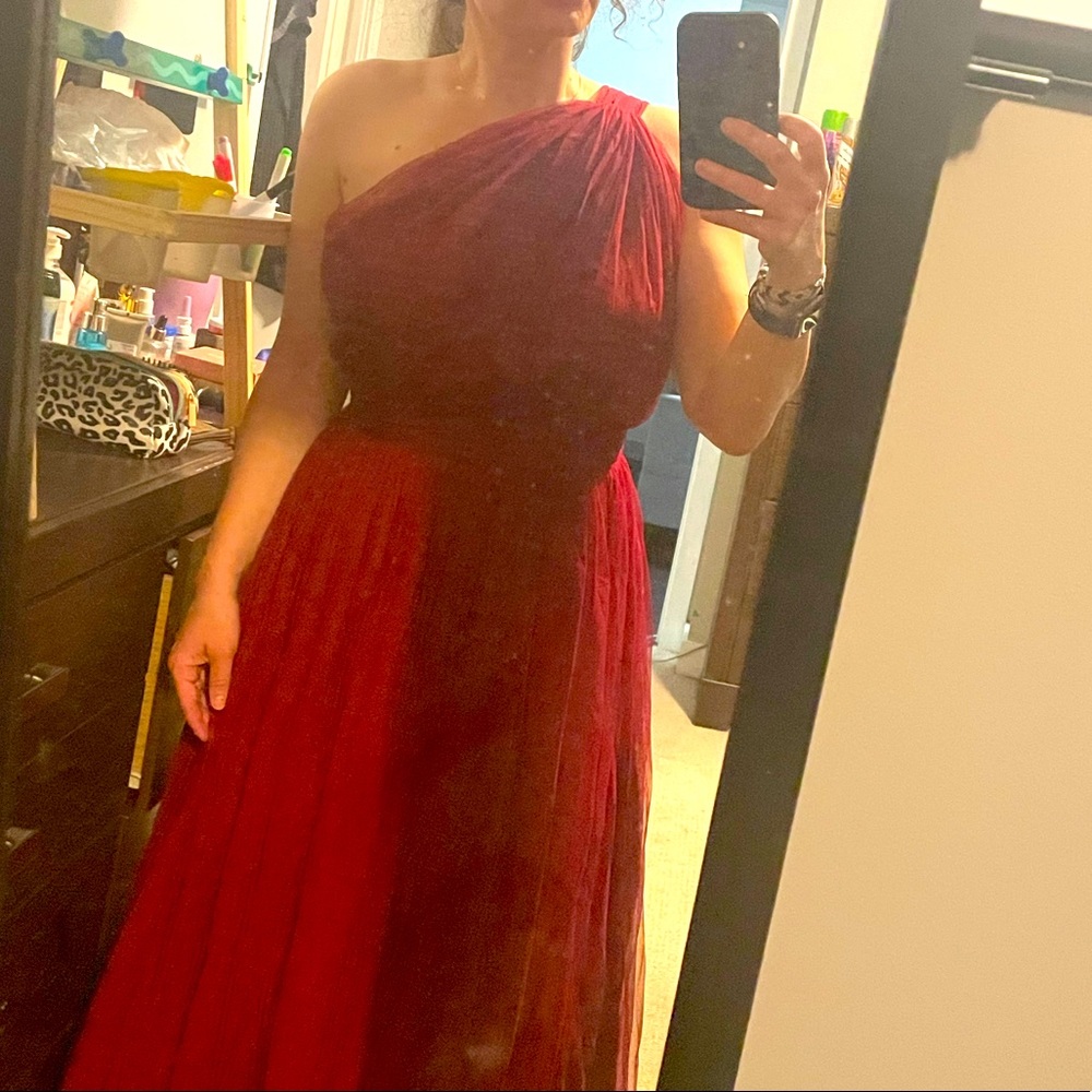Red formal dress
